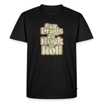 Hippie - T-shirt Premium bio Homme - noir - Devant - Nico (187cm)