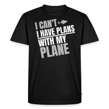 Airline Pilot Aviation Pun for a company pilot - Men's Premium Organic T-Shirt - black - Front - Nico (187cm)