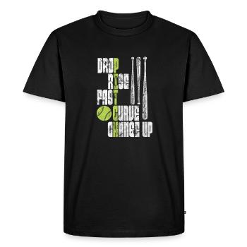 Softball - T-shirt Premium bio Homme - noir - Devant - Nico (187cm)