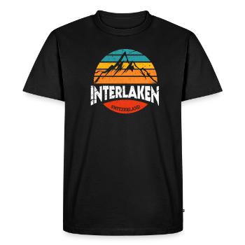 Suisse Interlaken Suisse Alpes Suisse Cadeau - T-shirt Premium bio Homme - noir - Devant - Nico (187cm)