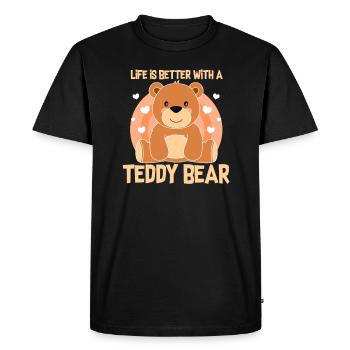 Nounours - T-shirt Premium bio Homme - noir - Devant - Nico (187cm)