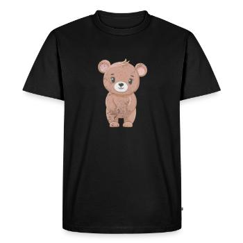 Nounours - T-shirt Premium bio Homme - noir - Devant - Nico (187cm)