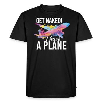 J’ai un avion pour un pilote cargo - T-shirt Premium bio Homme - noir - Devant - Nico (187cm)