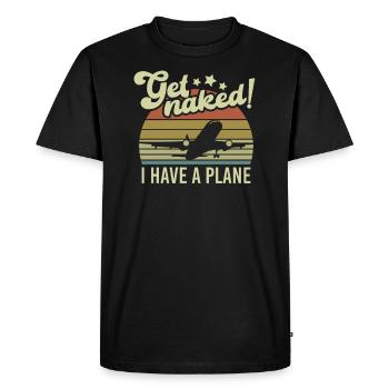 J’ai un avion pour un pilote cargo - T-shirt Premium bio Homme - noir - Devant - Nico (187cm)