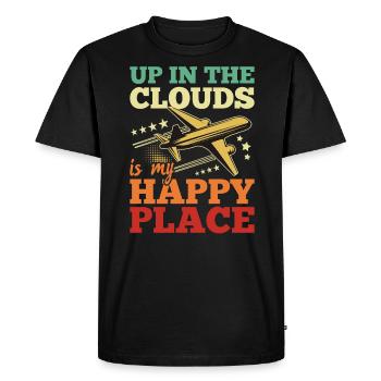 Professional Pilot Flight License Pilot - Men's Premium Organic T-Shirt - black - Front - Nico (187cm)