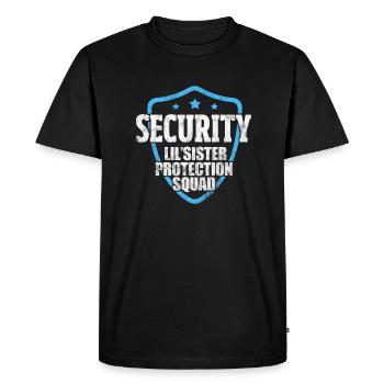 Frère - T-shirt Premium bio Homme - noir - Devant - Nico (187cm)