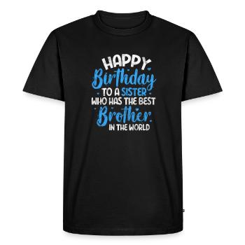 Brother - Men's Premium Organic T-Shirt - black - Front - Nico (187cm)