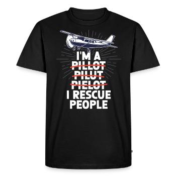 Erreur de pilote pour un pilote de recherche et de sauvetage - T-shirt Premium bio Homme - noir - Devant - Nico (187cm)