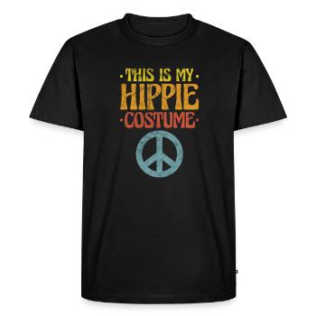 Hippie - T-shirt Premium bio Homme - noir - Devant - Nico (187cm)