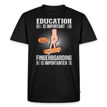 Fingerboard Finger Skateboard Fingerboarding - T-shirt Premium bio Homme - noir - Devant - Nico (187cm)