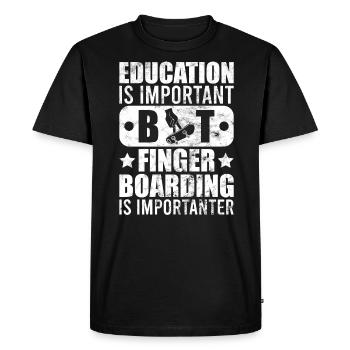 Fingerboard Finger Skateboard Fingerboarding - T-shirt Premium bio Homme - noir - Devant - Nico (187cm)