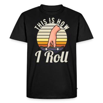 Fingerboard Finger Skateboard Fingerboarding - T-shirt Premium bio Homme - noir - Devant - Nico (187cm)