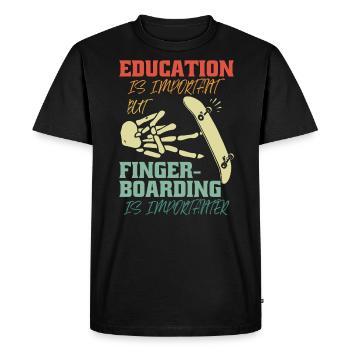 Fingerboard Finger Skateboard - T-shirt Premium bio Homme - noir - Devant - Nico (187cm)
