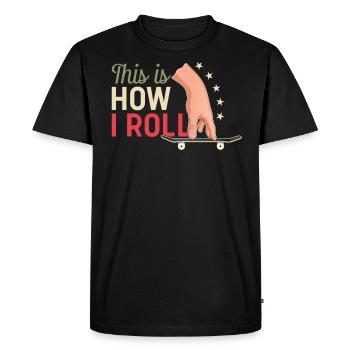 Fingerboard Finger Skateboard Fingerboarding - T-shirt Premium bio Homme - noir - Devant - Nico (187cm)