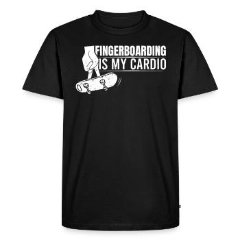 Fingerboard Finger Skateboard Fingerboarding - T-shirt Premium bio Homme - noir - Devant - Nico (187cm)