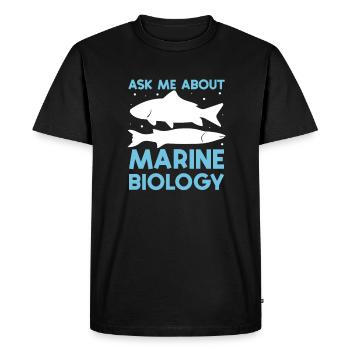 Marine biology - Men's Premium Organic T-Shirt - black - Front - Nico (187cm)