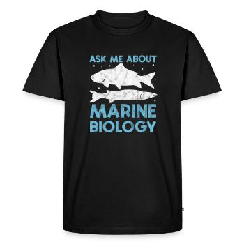 Marine Biology Marine Biologist Biolgie Gift - Men's Premium Organic T-Shirt - black - Front - Nico (187cm)