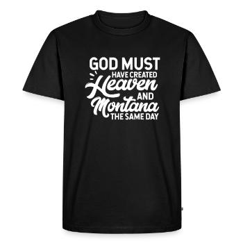 Montana - T-shirt Premium bio Homme - noir - Devant - Nico (187cm)