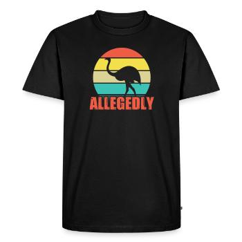 Ostrich - Men's Premium Organic T-Shirt - black - Front - Nico (187cm)
