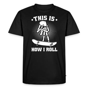 Fingerboard Finger Skateboard Fingerboarding - T-shirt Premium bio Homme - noir - Devant - Nico (187cm)