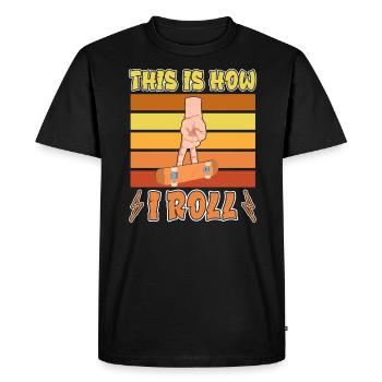 Fingerboard Finger Skateboard Comment je roule - T-shirt Premium bio Homme - noir - Devant - Nico (187cm)