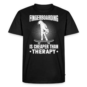 Fingerboard Finger Skateboard Fingerboarding - T-shirt Premium bio Homme - noir - Devant - Nico (187cm)