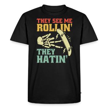 Fingerboard Hand Skateboard Fingerboard - T-shirt Premium bio Homme - noir - Devant - Nico (187cm)