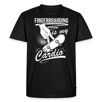 Fingerboard Finger Skateboard Fingerboarding - T-shirt Premium bio Homme - noir - Devant - Nico (187cm)