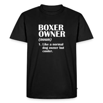 Boxer Chien Chien Allemand Boxer Cadeau - T-shirt Premium bio Homme - noir - Devant - Nico (187cm)