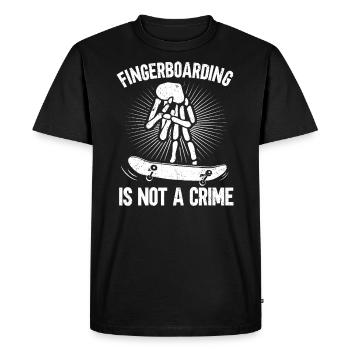 Astuce de touche amusante Fingerboard Fingerboard - T-shirt Premium bio Homme - noir - Devant - Nico (187cm)