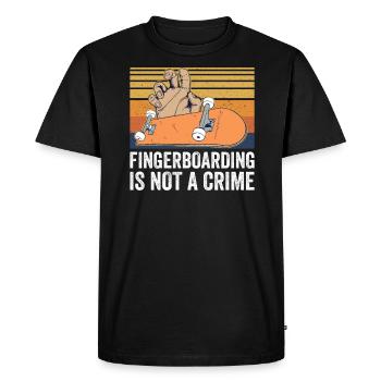 Fingerboard Finger Skateboard Fingerboarding - T-shirt Premium bio Homme - noir - Devant - Nico (187cm)