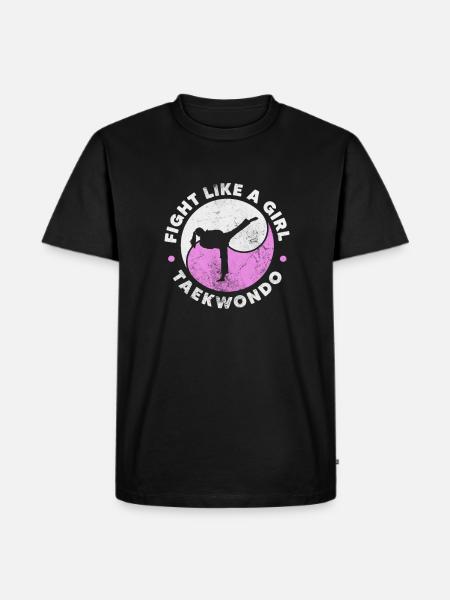 Taekwondo Fille - T-shirt Premium bio Homme - noir