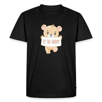 Teddy Bear Bear Stuffed Toy Kids Gift - Men's Premium Organic T-Shirt - black - Front - Nico (187cm)