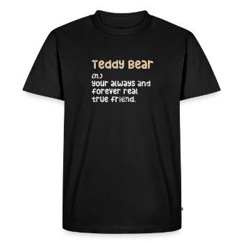 Nounours - T-shirt Premium bio Homme - noir - Devant - Nico (187cm)