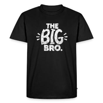 Frère aîné - T-shirt Premium bio Homme - noir - Devant - Nico (187cm)