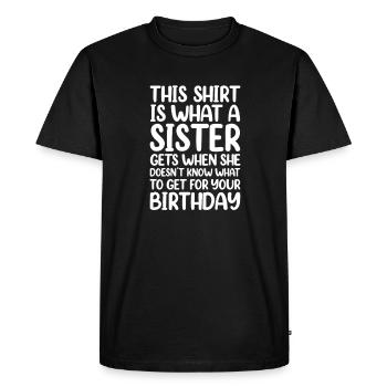 Big Brother Sibling Sister Gift - Men's Premium Organic T-Shirt - black - Front - Nico (187cm)