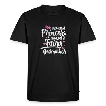 Marraine Tante Marraine Baptême Nièce Neveu Cadeau - T-shirt Premium bio Homme - noir - Devant - Nico (187cm)