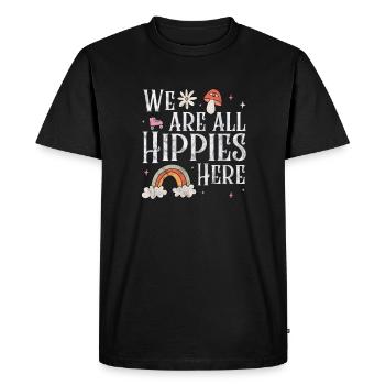 Hippie - T-shirt Premium bio Homme - noir - Devant - Nico (187cm)