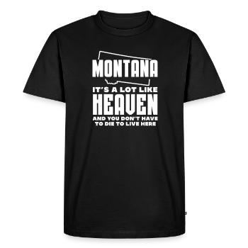Montana - T-shirt Premium bio Homme - noir - Devant - Nico (187cm)