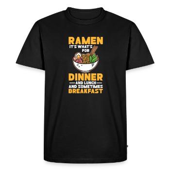 Ramen - Men's Premium Organic T-Shirt - black - Front - Nico (187cm)