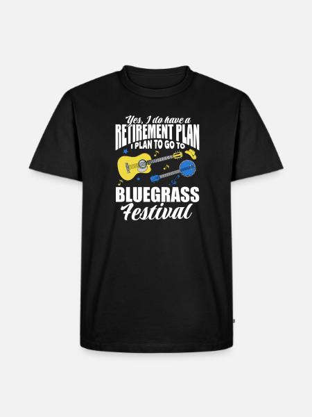 Retirement Bluegrass Festival Pension Gift - Men's Premium Organic T-Shirt - black