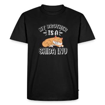 Shiba Inu Dog Dog Lover Dog Race Cadeau - T-shirt Premium bio Homme - noir - Devant - Nico (187cm)