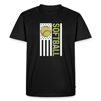 Softball USA Baseball America Pitcher Cadeau - T-shirt Premium bio Homme - noir - Devant - Nico (187cm)
