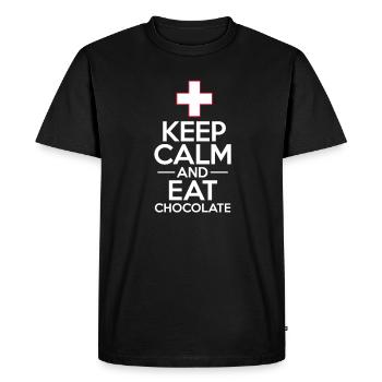 Suisse - T-shirt Premium bio Homme - noir - Devant - Nico (187cm)