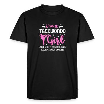 Taekwondo Fille Tae Kwon Do Cadeau d’Arts Martiaux - T-shirt Premium bio Homme - noir - Devant - Nico (187cm)