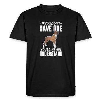 Boxer Chien Chien Allemand Boxer Cadeau - T-shirt Premium bio Homme - noir - Devant - Nico (187cm)