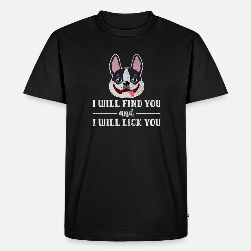 Boston Terrier - Männer Premium Bio T-Shirt - Schwarz