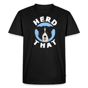Border Collie Dog Dog Herding Dog Gift - Men's Premium Organic T-Shirt - black - Front - Nico (187cm)