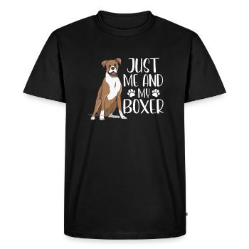 Boxer Chien Chien Allemand Boxer Cadeau - T-shirt Premium bio Homme - noir - Devant - Nico (187cm)