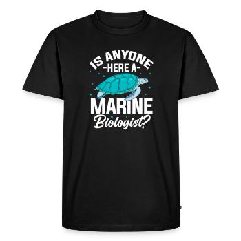 Marine biology - Men's Premium Organic T-Shirt - black - Front - Nico (187cm)